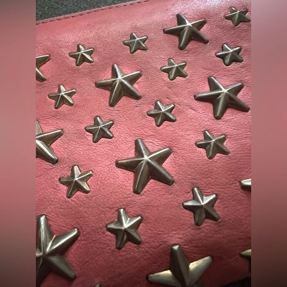 JIMMY CHOO Pink Star-Studded Long Wallet - Picture 16 of 16